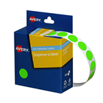 AVERY 937296 ROUND LABEL DISPENSER 14MM FLUORO GREEN BOX 700