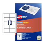 AVERY 959026 L7415 QUICK CLEAN BUSINESS CARD 150GSM 90 X 52MM MATTE WHITE PACK 1000