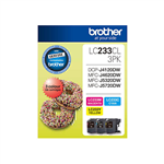 BROTHER LC233CL3PK INK CARTRIDGE VALUE PACK CYANMAGENTAYELLOW