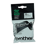 BROTHER MK231 LAMINATED LABELLING TAPE 12MM BLACK ON WHITE