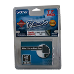BROTHER TZE325 LAMINATED LABELLING TAPE 9MM WHITE ON BLACK