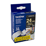 BROTHER TZE354 LAMINATED LABELLING TAPE 24MM GOLD ON BLACK