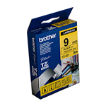 BROTHER TZE621 LAMINATED LABELLING TAPE 9MM BLACK ON YELLOW