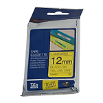 BROTHER TZE631 LAMINATED LABELLING TAPE 12MM BLACK ON YELLOW