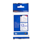BROTHER TZEFA3 FABRIC TAPE 12MM X 3M BLUE ON WHITE