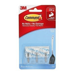 COMMAND ADHESIVE WIRE HOOKS SMALL HOOKS WITH CLEAR STRIPS