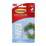COMMAND ADHESIVE MEDIUM HOOKS CLEAR PACK 2 HOOKS AND 4 STRIPS