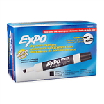 MARKER WHITEBOARD EXPO DRY ERASE CHISEL TIP BLACK BX12