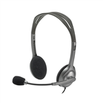 LOGITECH H110 STEREO HEADSET  WIRED 35MM CONNECTOR