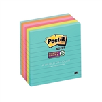 POSTIT 6756SSMIA SUPER STICKY NOTES 101 X 101MM MIAMI PACK 6