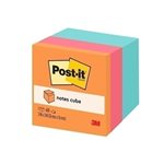 POSTIT 2027SSGFA SUPER STICKY MEMO CUBE 76 X 76MM BRIGHT COLOURS