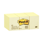 POSTIT 653 MINI NOTES 36 X 48MM CANARY YELLOW PACK 12