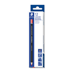 STAEDTLER LUMOCOLOR PERMANENT GLASOCHROM PENCILS RED BOX 11