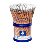 STAEDTLER 132 EXAM GRAPHITE PENCILS 2B WITH ERASER TIP CUP 99