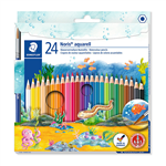 STAEDTLER 144 NORIS CLUB AQUARELL WATERCOLOUR PENCILS ASSORTED BOX 24