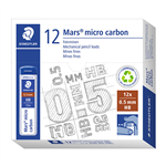 STAEDTLER 250 MARS MICRO CARBON MECHANICAL PENCIL LEAD REFILL HB 05MM TUBE 12