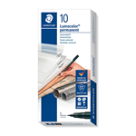 STAEDTLER 313 LUMOCOLOR PERMANENT MARKER BULLET SUPERFINE 04MM BLACK