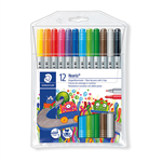 STAED DBL FIBRE PEN AST WLT12