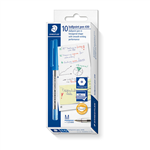 STAEDTLER STICK 430 BALLPOINT PENS MEDIUM BLUE BOX 9