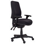 BURO ROMA 3 LEVER HIGH BACK CHAIR BLACK FABRIC