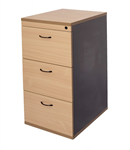 RAPID WORKER FILING CABINET BEECH  IRONSTONE