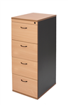 RAPID WORKER FILING CABINET 4 DRAWER 465 X 600 X 1300MM BEECHIRONSTONE