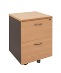RAPID WORKER MOBILE PEDESTAL 2DRAWER LOCKABLE 690 X 465 X 447MM BEECHIRONSTONE