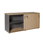 RAPID WORKER SLIDING DOOR CREDENZA 1500 X 450MM OAKIRONSTONE