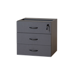 RAPID WORKER FIXED DESK RETURN PEDESTAL 3DRAWER LOCKABLE 465 X 370 X 454MM IRONSTONE