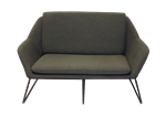 RAPIDLINE CARDINAL LOUNGE CHAIR 2 SEATER CHARCOAL ASH
