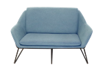Cardinal Two Seater Arm Chair Light Blue Upholstery