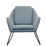 Cardinal Single Seater Arm Chair Light Blue Upholstery