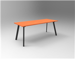 Eternity Meeting  Boardroom Table Rectangle 1800mm W x 900mm D Cherry Top  Black Satin Base