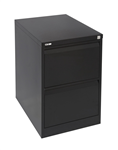 GO STEEL FILING CABINET 2 DRAWERS 460 X 620 X 705MM BLACK RIPPLE
