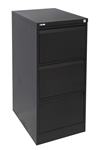 GO STEEL FILING CABINET 3 DRAWERS 460 X 620 X 1016MM BLACK RIPPLE
