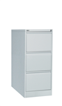 GO STEEL FILING CABINET 3 DRAWERS 460 X 620 X 1016MM SILVER GREY