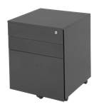 GO STEEL MOBILE PEDESTAL STEEL 3DRAWER LOCKABLE 460 X 472 X 610MM GRAPHITE RIPPLE
