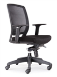 RAPIDLINE HARTLEY TASK CHAIR MEDIUM MESH BACK ARMS BLACK