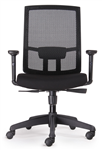 RAPIDLINE KAL TASK CHAIR HIGH MESH BACK ARMS BLACK