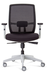 RAPIDLINE LUMINOUS EXECUTIVE CHAIR HIGH MESH BACK ARMS BLACKWHITE