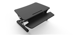 RAPID RISER MEDIUM DESK BASED ADJUSTABLE WORKSTATION 890 X 590MM BLACK