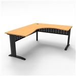 RAPID SPAN CORNER WORKSTATION METAL MODESTY PANEL 1800 X 1200 X 700MM BEECHBLACK