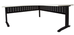 RAPID SPAN CORNER WORKSTATION METAL MODESTY PANEL 1500 X 1500 X 700MM NATURAL WHITEBLACK