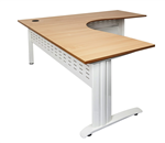 RAPID SPAN CORNER WORKSTATION METAL MODESTY PANEL 1500 X 1500 X 700MM BEECHWHITE