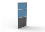 30mm Rapid Span Screens 750mm W x 1650mm H x 30mm T Blue Upholstery
