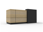 RAPIDLINE SEMPRE RECEPTION COUNTER NATURAL OAKBLACK