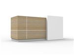 Sempre Reception Counter Natural Oak  White