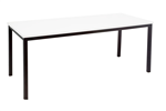 RAPIDLINE STEEL FRAME TABLE 1500 X 750MM NATURAL WHITE