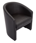 RAPIDLINE SPACE TUB CHAIR SINGLE SEATER PU BLACK