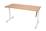 RAPIDLINE TRIUMPH MANUAL HEIGHT ADJUSTABLE WORKSTATION 1500 X 700MM BEECH